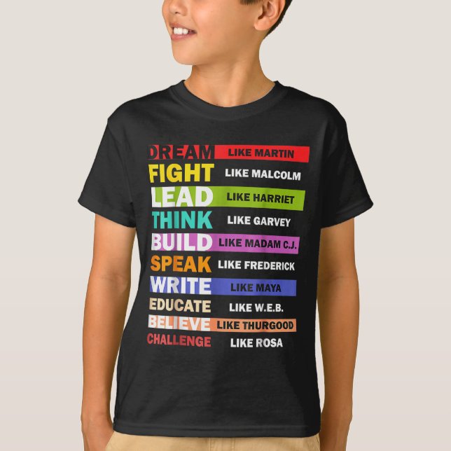 Black Lives S Black Leaders Black History Month  T-Shirt (Front)