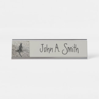 Black Lizard Desk Name Plate