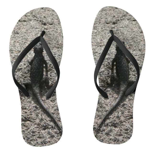 Black Lizard Jandals (Footbed)