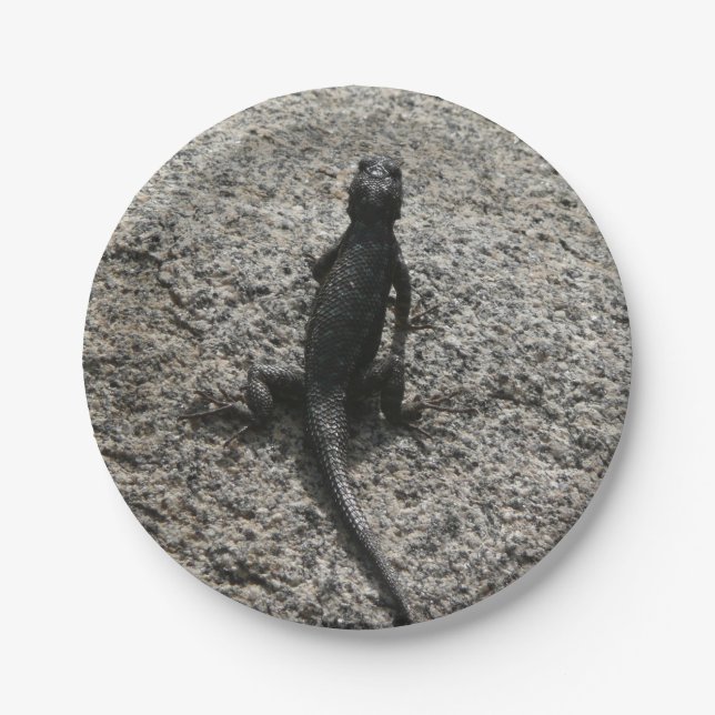 Black Lizard Paper Plate (Front)