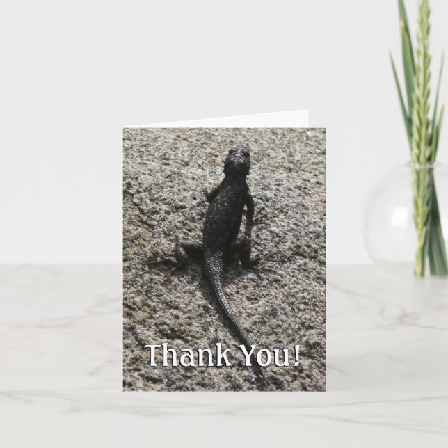Black Lizard Thank You Card (Front)