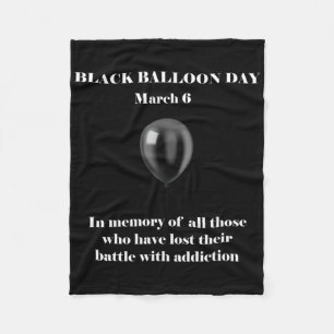 Black Lloon Day Overdose Awareness Addition Fleece Blanket