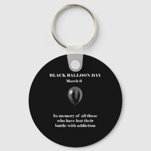 Black Lloon Day Overdose Awareness Addition  Key Ring