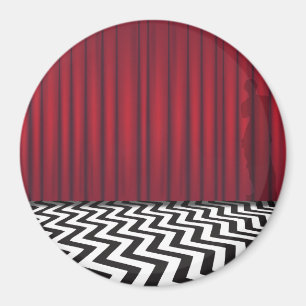 Black Lodge Red Room Round Magnet