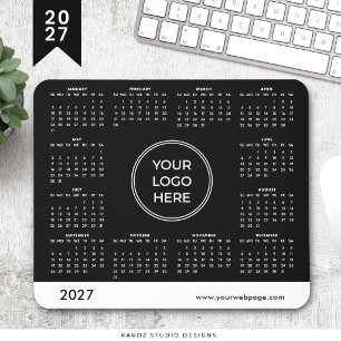 Black Logo 2027 Calendar Mouse Pad