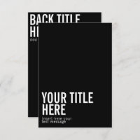 Black logo and text modern sharp invitation card