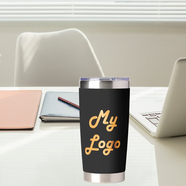 Black logo business corporate insulated tumbler (Creator Uploaded)