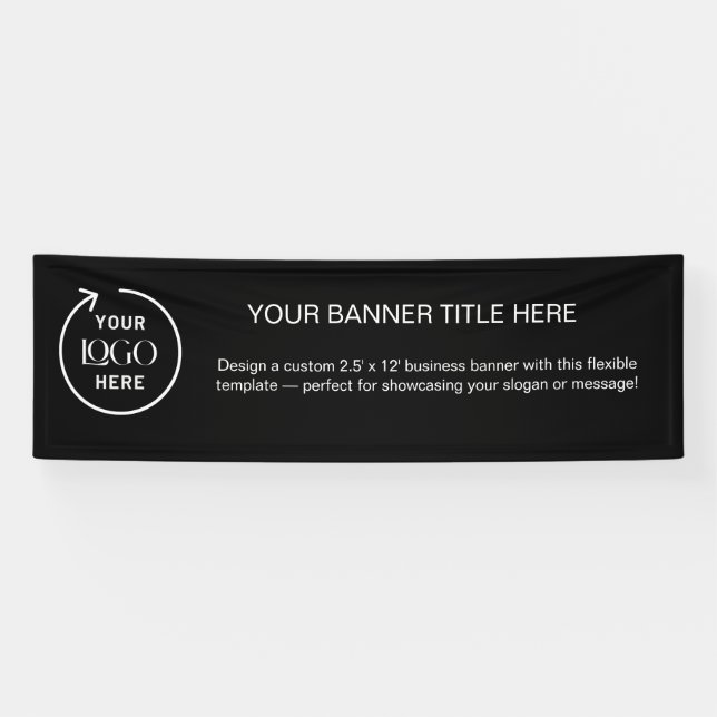 Black Logo | Business Modern Professional 8'  Banner (Horizontal)