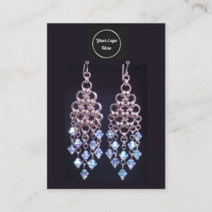 Black Logo Earring Display Card