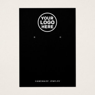 Black Logo Earring Display Holder QR Code