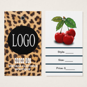 Black Logo with Bar Code Jewellery Price Tags 