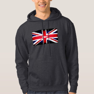 Black London/British Flag Design Hoodie