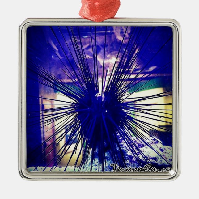Black Longspine Urchin Metal Tree Decoration (Front)