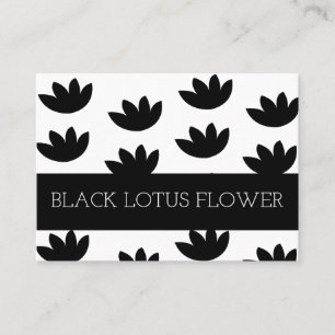 Black Lotus Flower Business Card