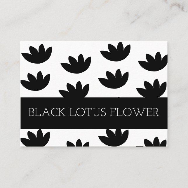 Black Lotus Flower      Business Card (Front)