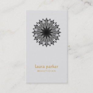 Black Lotus Flower Logo Therapy Yoga Holistic Business Card