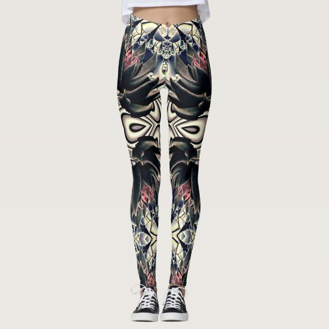 Black Lotus Leggings (Front)