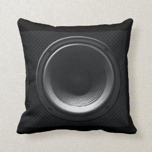 Black Loudspeaker Pillow