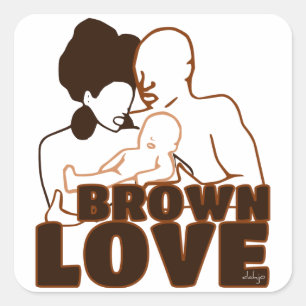 Black Love Brown Love Square Sticker