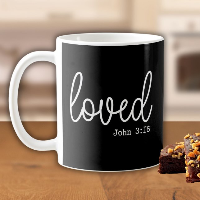 Black Love Faith Quote minimalist Coffee Mug (Creator Uploaded)