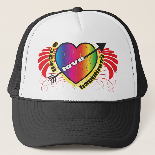 Black Love/Happiness Hat (Front)