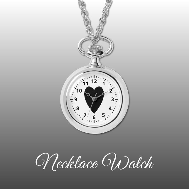 Black love heart Necklace Watch (Creator Uploaded)