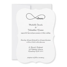 Black Love Infinity Wedding Invitations