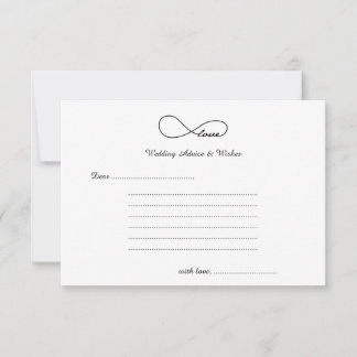 Black Love Infinity Wedding Wishes & Advice Cards