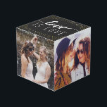 Black Love is Love Gold Confetti - Wedding Photos Cube<br><div class="desc">Photo cube with room for four of your wedding photos,  with love is love written on a black background decorated with faux gold confetti.</div>