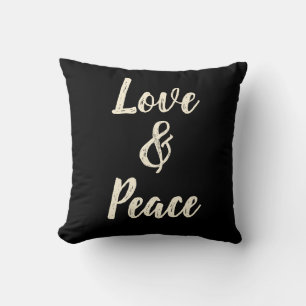 Black Love & Peace Throw Pillow