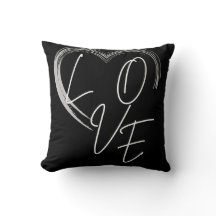 Black Love Throw Pillow