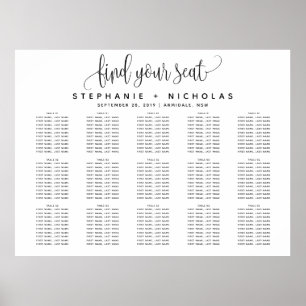 Black Lovely Script Typography Wedding Poster