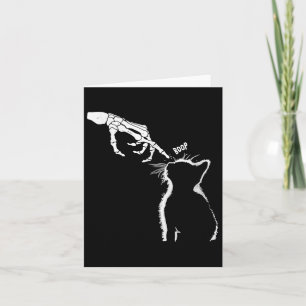 Black Lover Skeleton Hand Boop Funny Halloween 202 Card