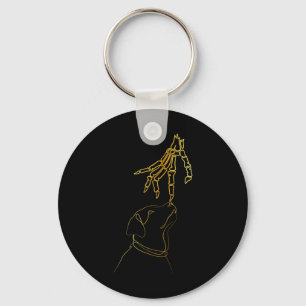 Black Lover Skeleton Hand Funny Halloween 2023 Key Ring