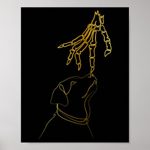 Black Lover Skeleton Hand Funny Halloween 2023 Poster