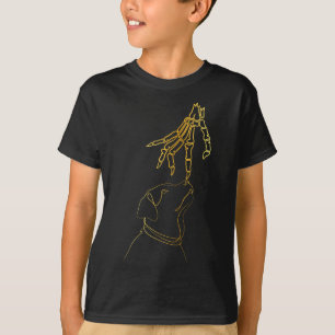Black Lover Skeleton Hand Funny Halloween 2023 T-Shirt