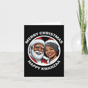 Black Loving Santa Claus And Mrs. Claus Christmas Card