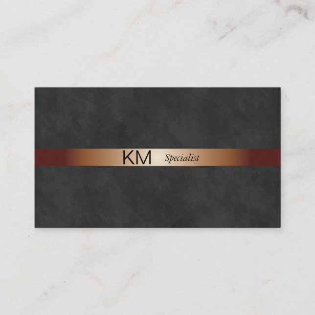 Black Lux | Gradient Strike through Business Card (Front)