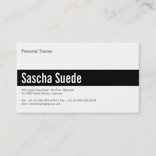 Black luxe business card (Front)