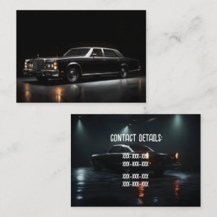 Black luxury car business card