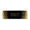 Black Luxury Gold Glitter Return Label