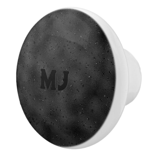 Black luxury sparkling background ceramic knob (Right)