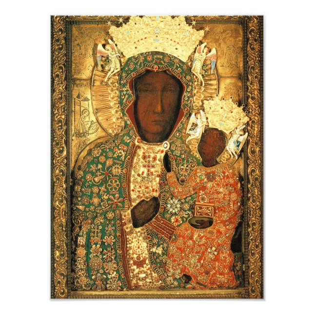 Black Madonna and Child Our Lady of Czestochowa Photo Print (Front)