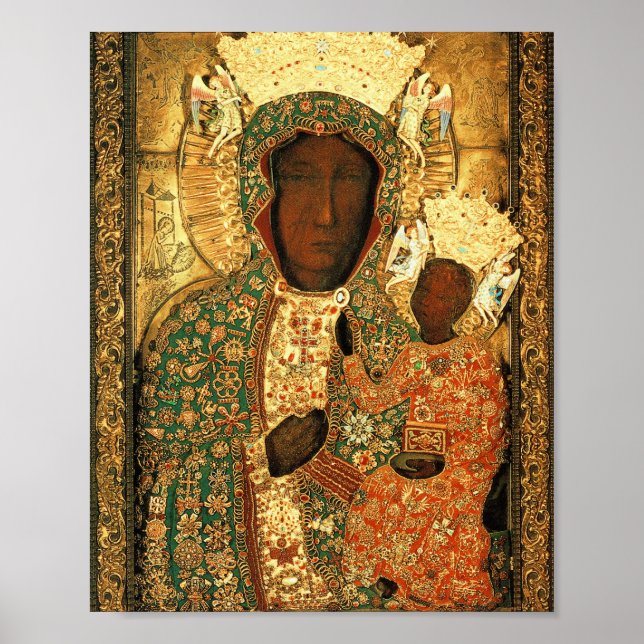 Black Madonna and Child Our Lady of Czestochowa Poster (Front)