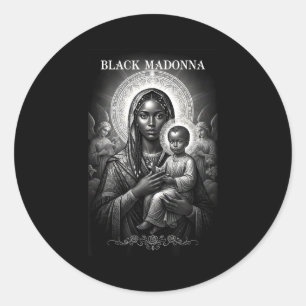 Black Madonna Black Mother And Child Christian Bla Classic Round Sticker