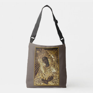 BLACK MADONNA in gold riza Crossbody Bag
