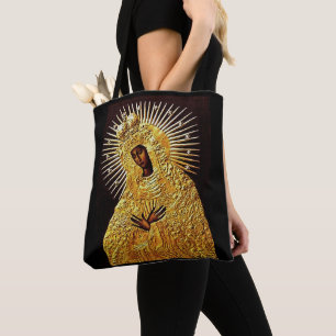 Black Madonna in Prayer ...  Poster Tote Bag