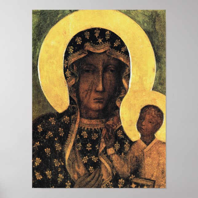 Black Madonna Poland Our Lady Czestochowa Virgin Poster (Front)