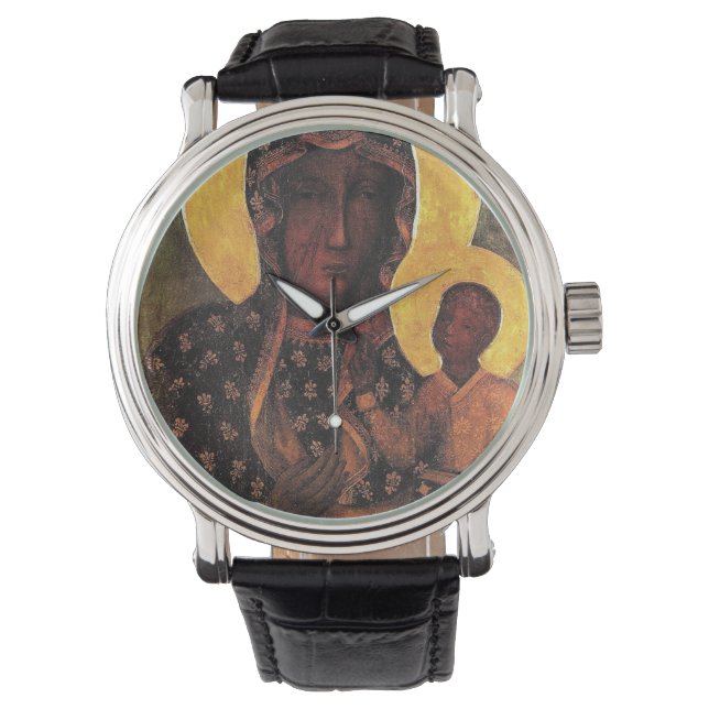 Black Madonna Poland Our Lady Of Czestochowa Watch (Front)