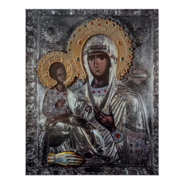 Black Madonna Religious Catholic Art Poster (Front)